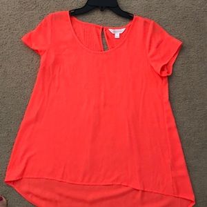 Neon high- low shirt